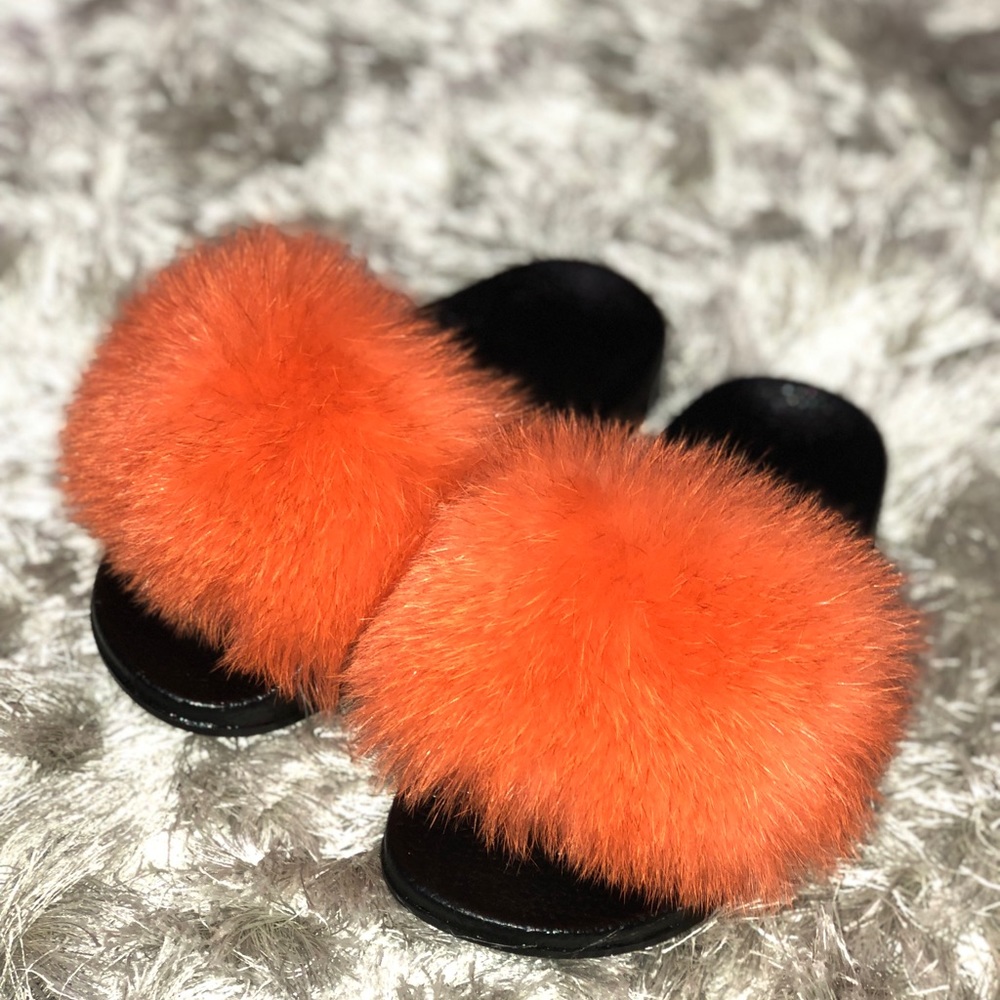 Brand new luxury fur kids slides